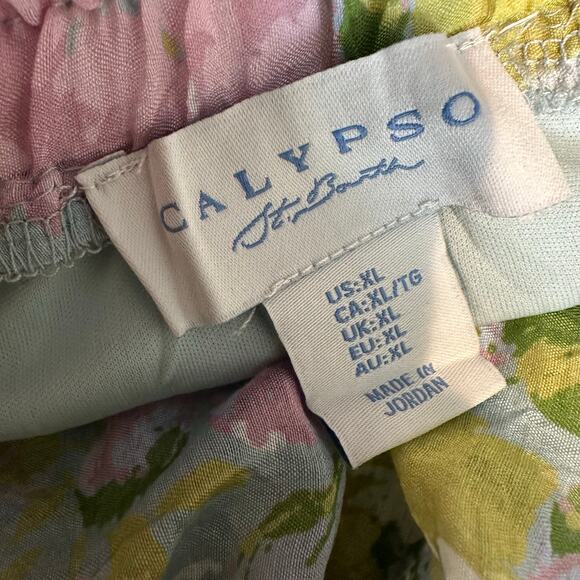 Calypso St. Barth Women's Floral Watercolor Maxi Skirt XL - Picture 2 of 7